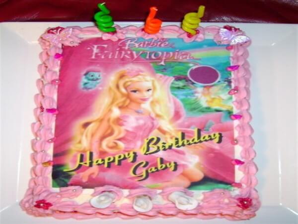 Barbie photo cake image